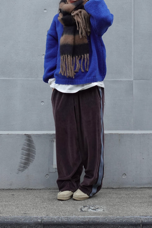 ベロアラインルーズパンツ